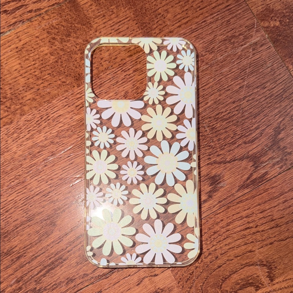 Floral Pattern Phone Case - White and Yellow